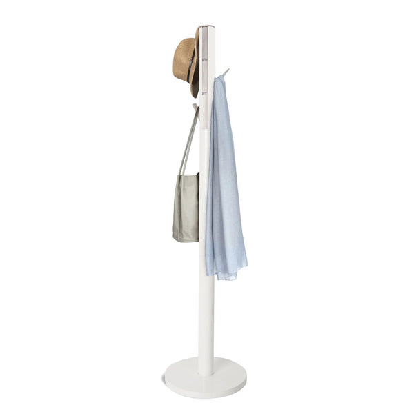 Flapper Coat Rack - Form & Refine Coat + Key Racks - White-Nickel - HORNE