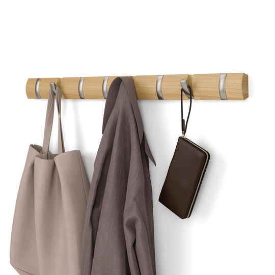 Flip 8 Wall Hook - Umbra Hooks, Racks & Coat Stands - Natural - HORNE
