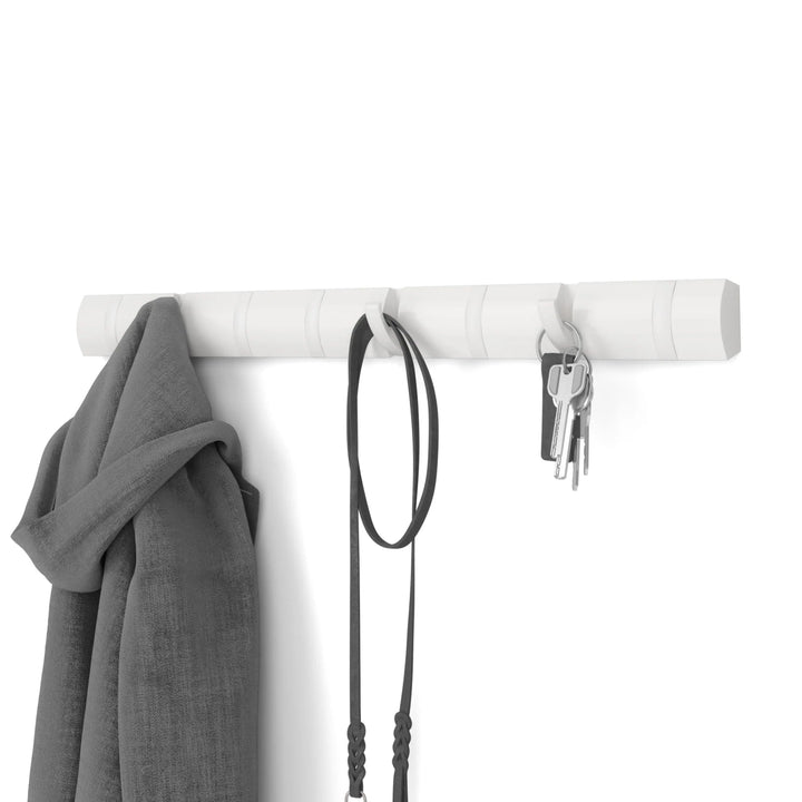 Flip 8 Wall Hook - Umbra Hooks, Racks & Coat Stands - White - HORNE
