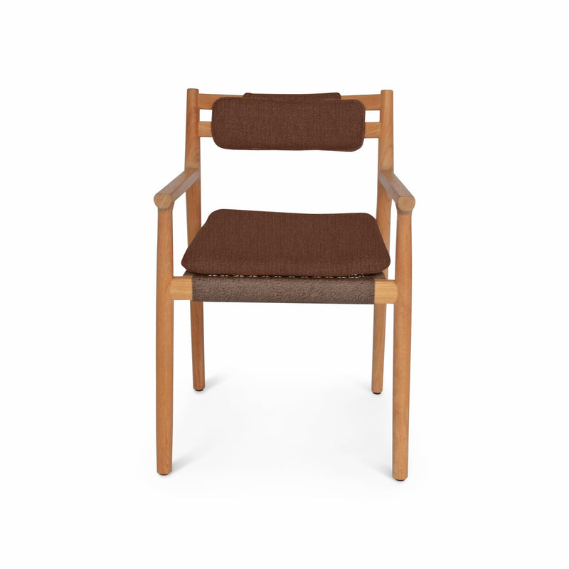 Florence Arm Chair - BETACO Chairs - Walnut Rope / Teak - HORNE