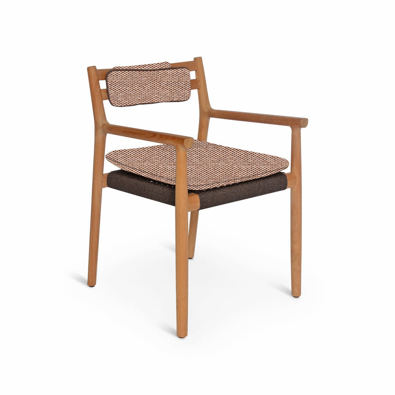 Florence Arm Chair - BETACO Chairs - Walnut Rope / Teak - HORNE