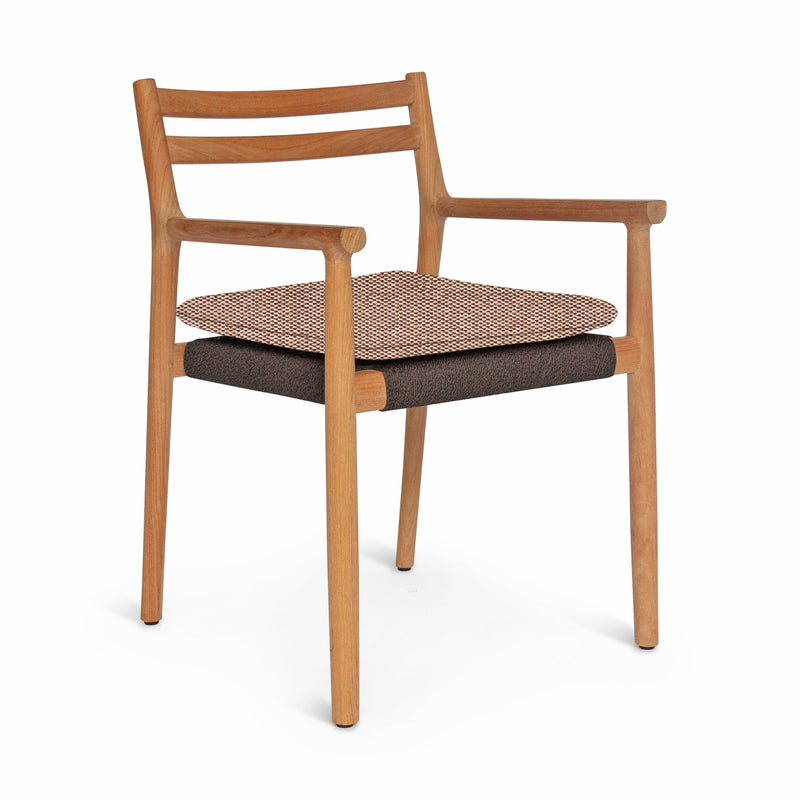 Florence Arm Chair - BETACO Chairs - Walnut Rope / Teak - HORNE