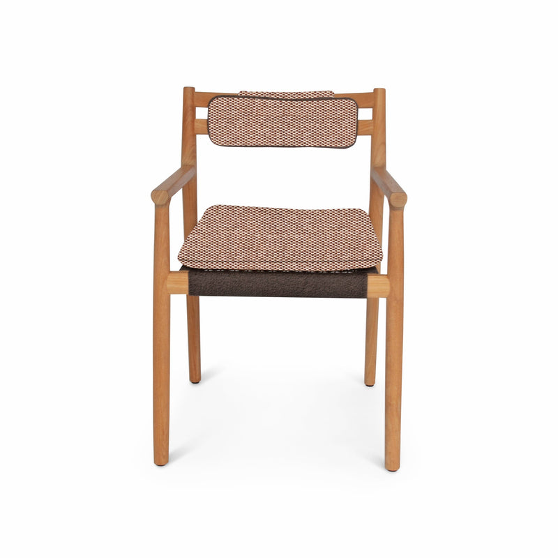 Florence Arm Chair - BETACO Chairs - Walnut Rope / Teak - HORNE