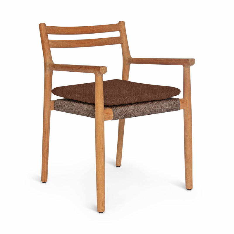 Florence Arm Chair - BETACO Chairs - Walnut Rope / Teak - HORNE