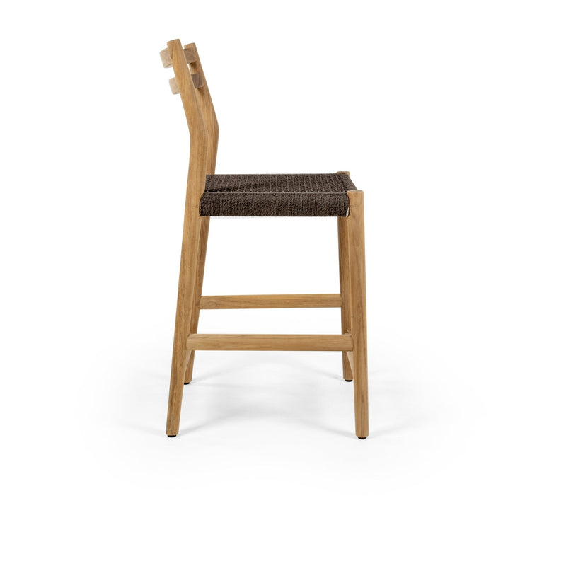 Florence Bar Stool - BETACO Stools + Benches + Ottomans - Walnut Rope / Teak - HORNE