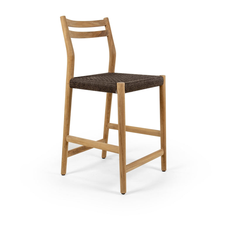 Florence Bar Stool - BETACO Stools + Benches + Ottomans - Walnut Rope / Teak - HORNE