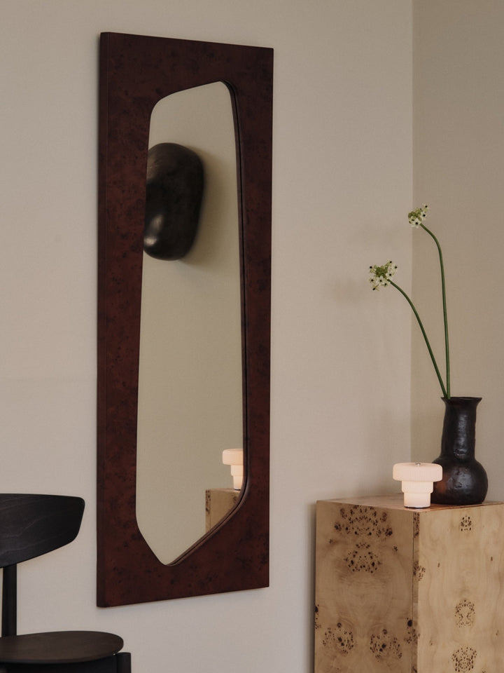 Folia Mirror - H135 - Ferm Living Mirrors - Natural Burl - HORNE