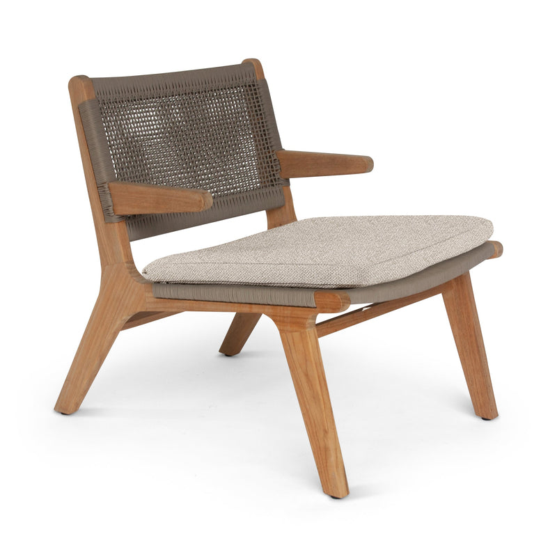 Forte Lounge Chair - Open Weave - BETACO Chairs - Linen Rope / Teak - HORNE
