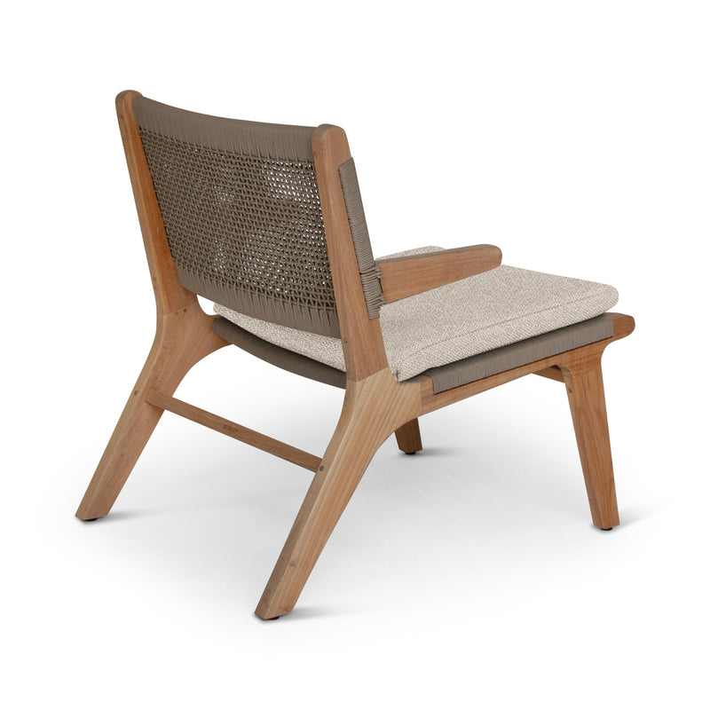 Forte Lounge Chair - Open Weave - BETACO Chairs - Linen Rope / Teak - HORNE