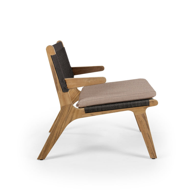 Forte Lounge Chair - Open Weave - BETACO Chairs - Linen Rope / Teak - HORNE