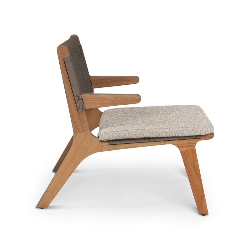 Forte Lounge Chair - Open Weave - BETACO Chairs - Linen Rope / Teak - HORNE