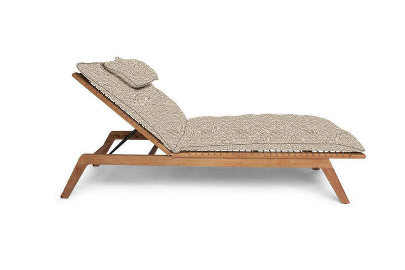 Forte Sun Lounger - BETACO Chairs - Taupe Straps / Teak - HORNE