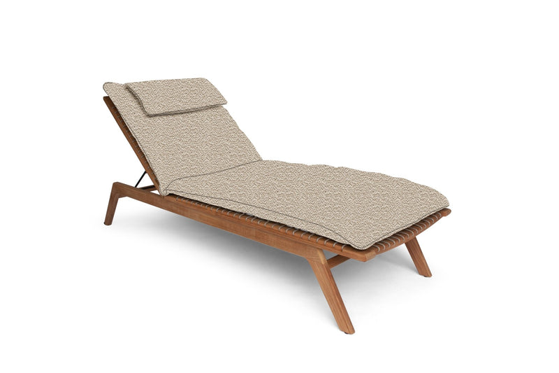 Forte Sun Lounger - BETACO Chairs - Taupe Straps / Teak - HORNE