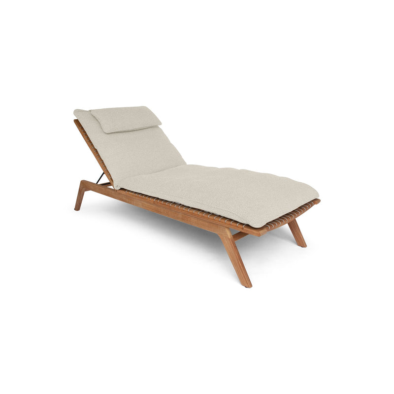 Forte Sun Lounger - BETACO Chairs - Taupe Straps / Teak - HORNE