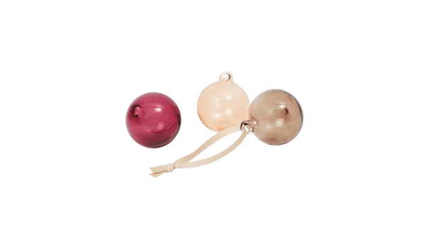 Glass Baubles - S - Set of 3 - Ferm Living Decor - HORNE