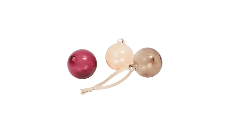 Glass Baubles - S - Set of 3 - Ferm Living Decor - HORNE
