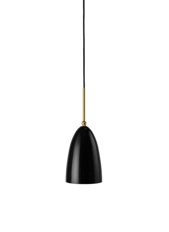 Gräshoppa Pendant - Gubi Pendant Lighting - Brass - Black Glossy - HORNE