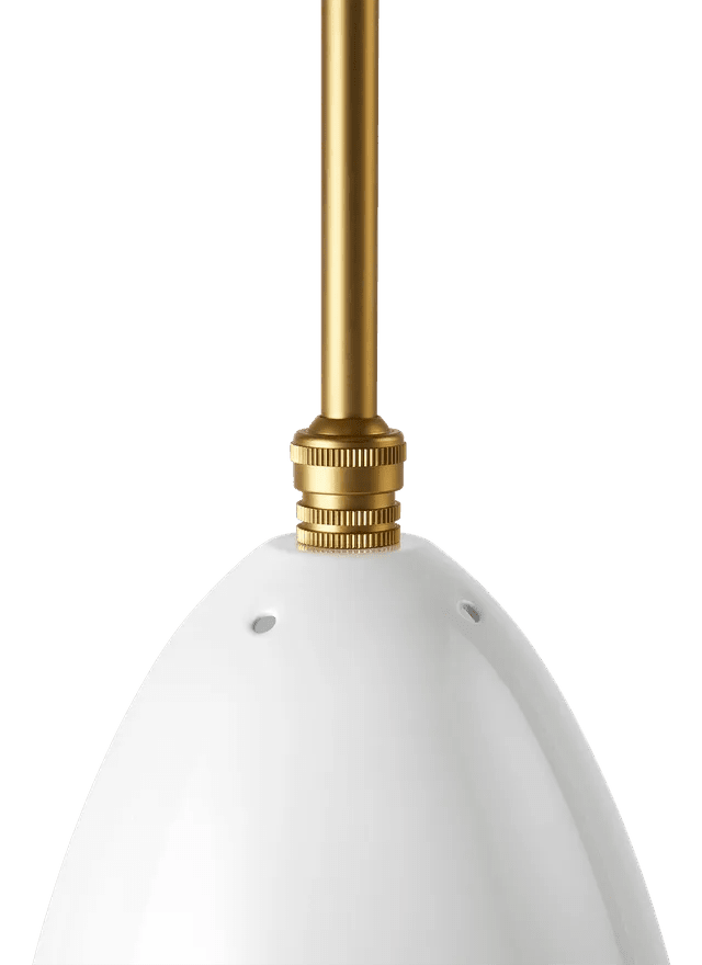 Gräshoppa Pendant - Gubi Pendant Lighting - Brass - Black Glossy - HORNE