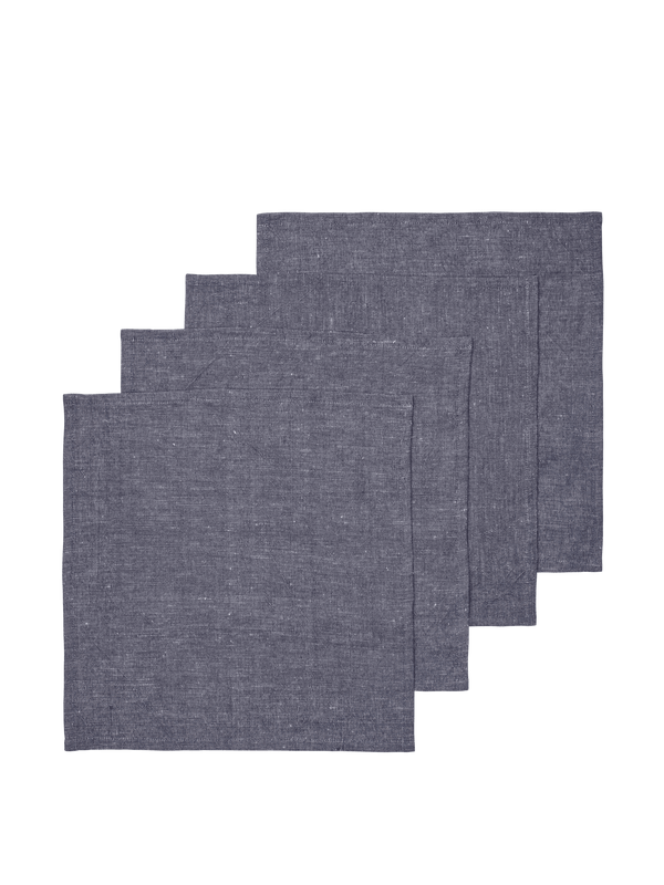 Hale Napkins - Set of 4 - Ferm Living Kitchen + Table Linens - Indigo Blue - HORNE