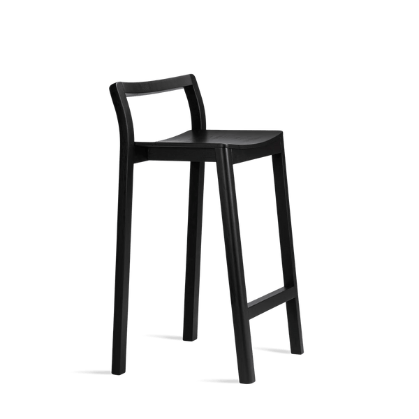 Halikko Bar Stool With Backrest - Made By Choice Chairs - 25in - Black - HORNE
