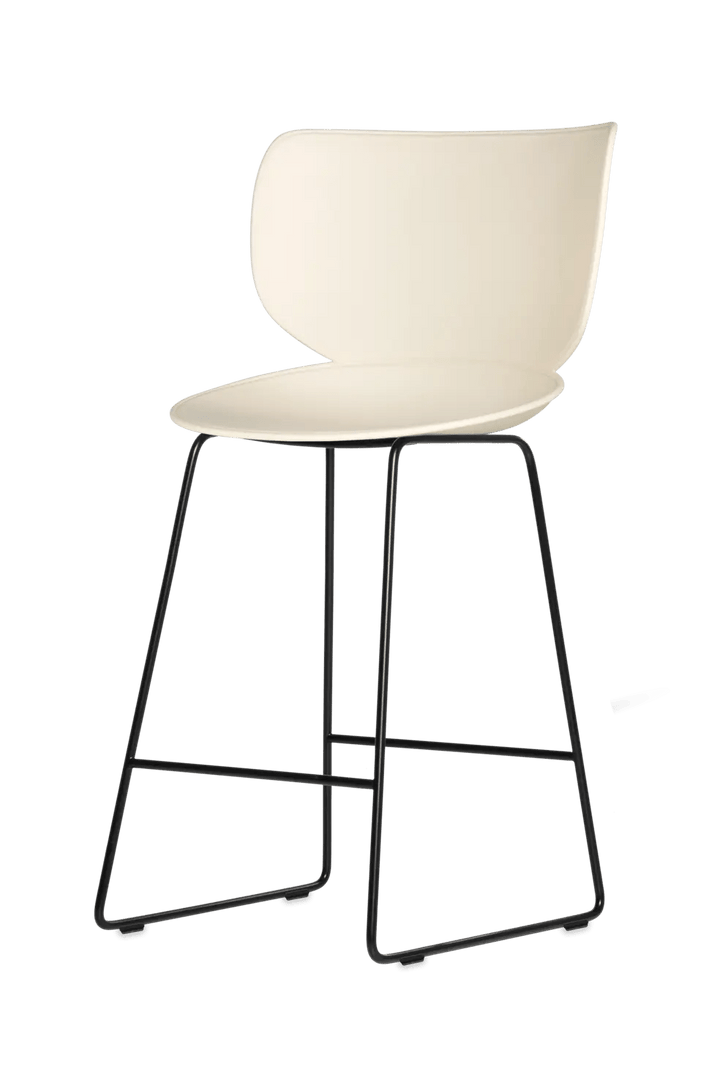 Hana Bar Stool Un - Upholstered Set of 2 - Moooi Stools + Benches + Ottomans - Black - Black - High - HORNE