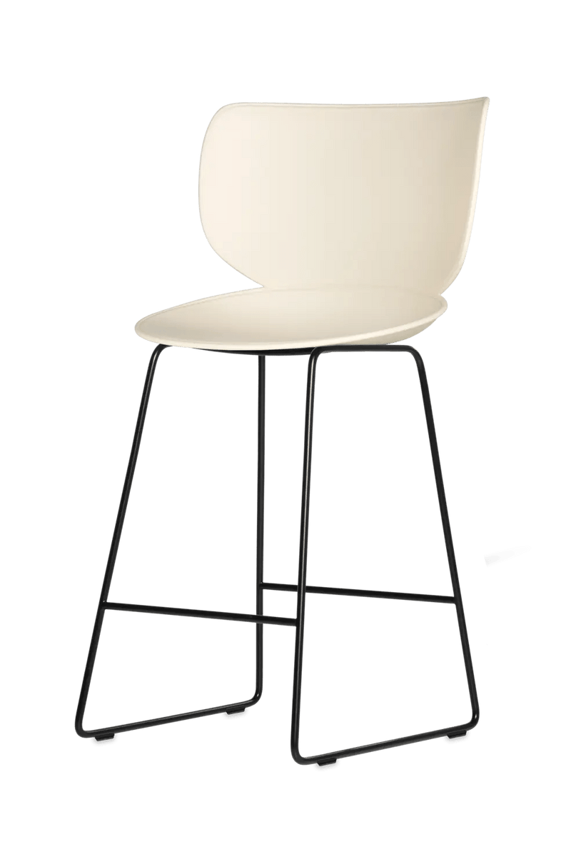 Hana Bar Stool Un - Upholstered Set of 2 - Moooi Stools + Benches + Ottomans - Black - Black - High - HORNE