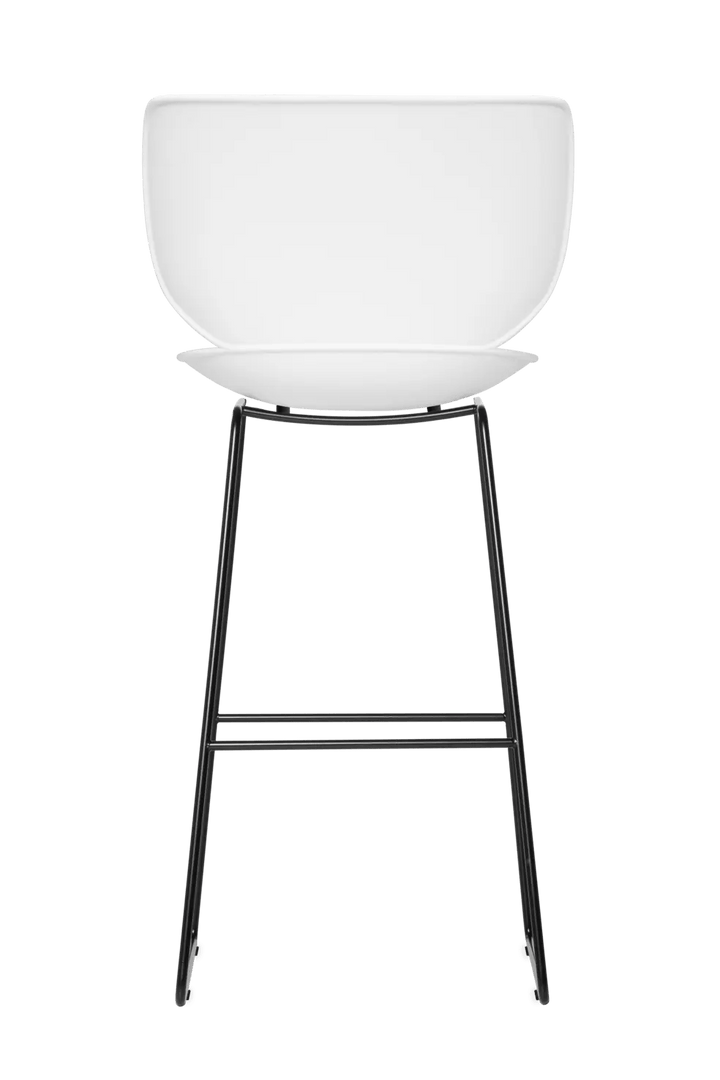 Hana Bar Stool Un - Upholstered Set of 2 - Moooi Stools + Benches + Ottomans - Black - Black - High - HORNE