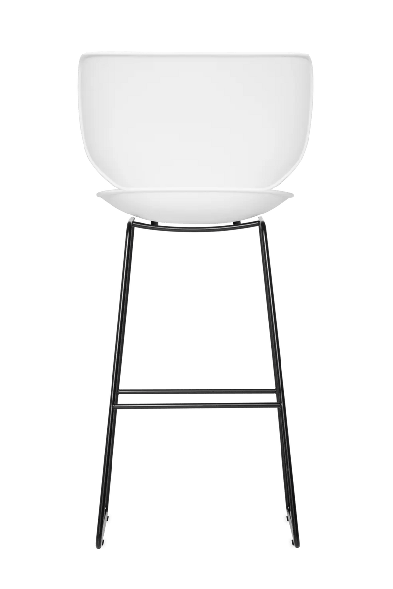 Hana Bar Stool Un - Upholstered Set of 2 - Moooi Stools + Benches + Ottomans - Black - Black - High - HORNE