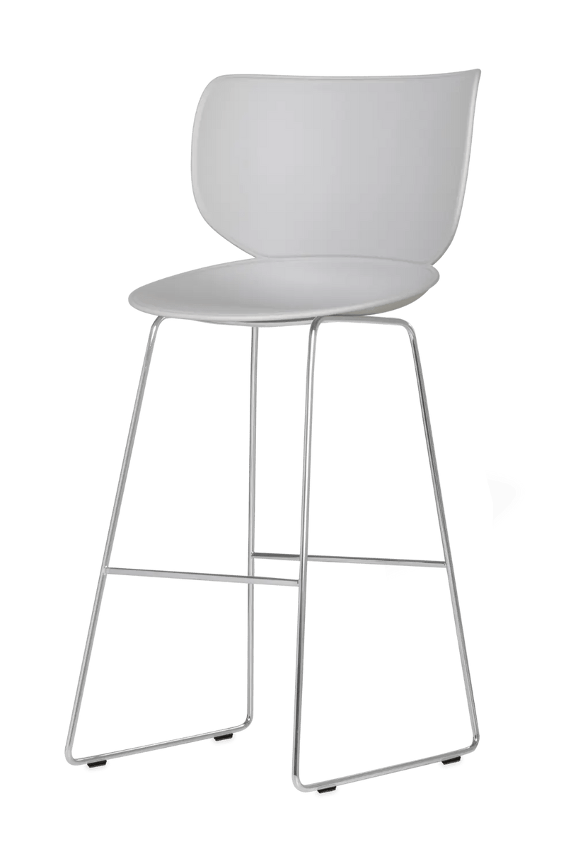 Hana Bar Stool Un - Upholstered Set of 2 - Moooi Stools + Benches + Ottomans - Black - Black - High - HORNE