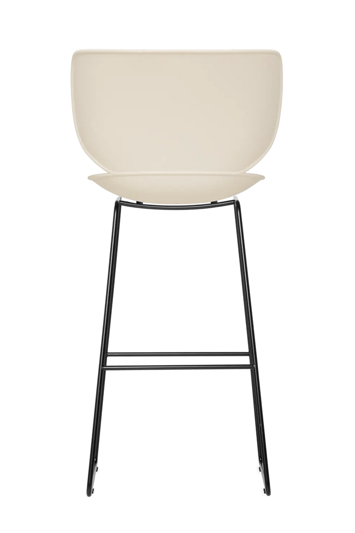 Hana Bar Stool Un - Upholstered Set of 2 - Moooi Stools + Benches + Ottomans - Black - Black - High - HORNE