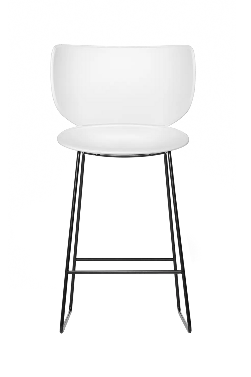 Hana Bar Stool Un - Upholstered Set of 2 - Moooi Stools + Benches + Ottomans - Black - Black - High - HORNE
