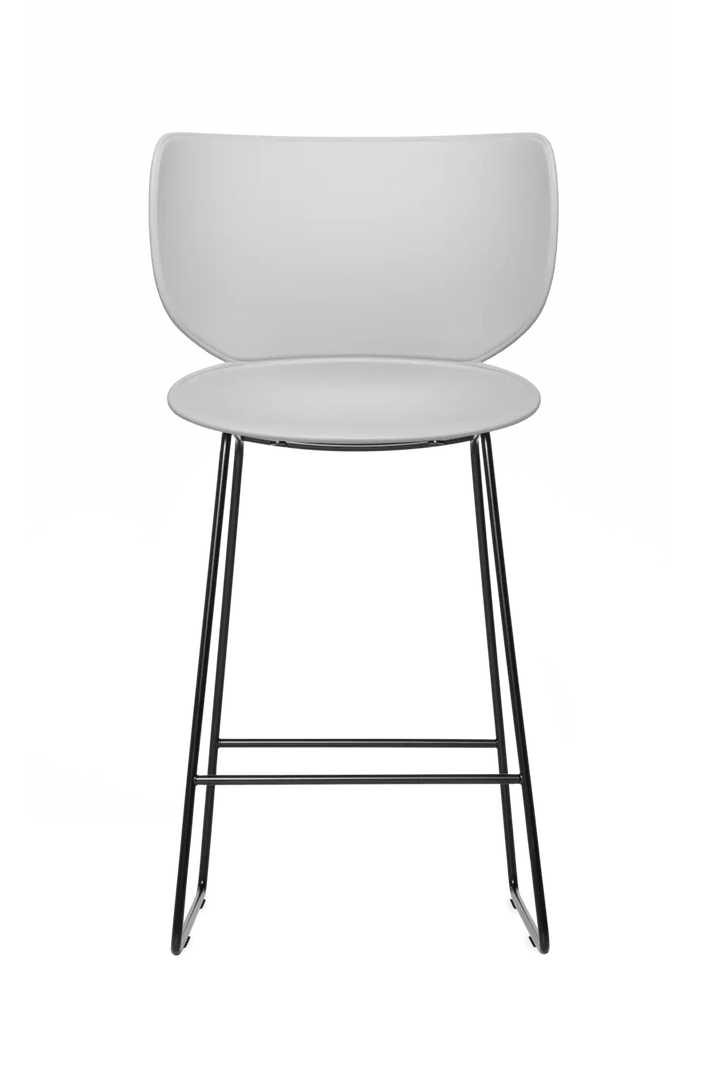 Hana Bar Stool Un - Upholstered Set of 2 - Moooi Stools + Benches + Ottomans - Black - Black - High - HORNE