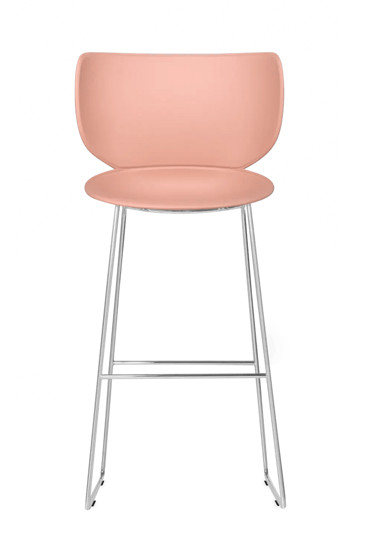 Hana Bar Stool Un - Upholstered Set of 2 - Moooi Stools + Benches + Ottomans - Black - Black - High - HORNE