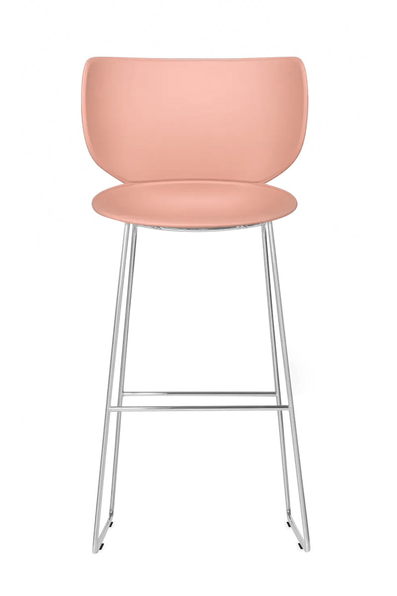 Hana Bar Stool Un - Upholstered Set of 2 - Moooi Stools + Benches + Ottomans - Black - Black - High - HORNE