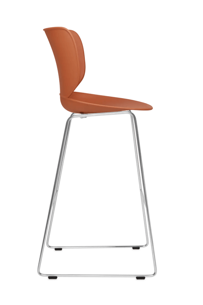 Hana Bar Stool Un - Upholstered Set of 2 - Moooi Stools + Benches + Ottomans - Black - Black - High - HORNE