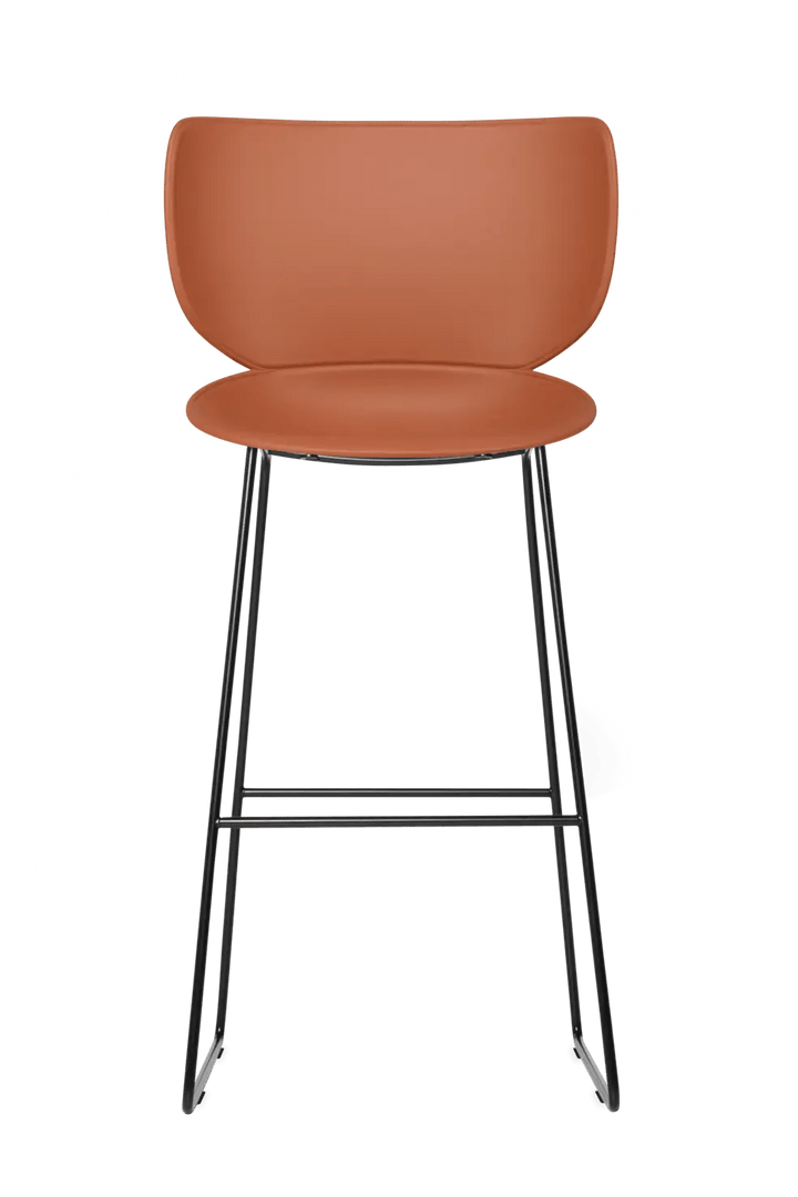 Hana Bar Stool Un - Upholstered Set of 2 - Moooi Stools + Benches + Ottomans - Black - Black - High - HORNE