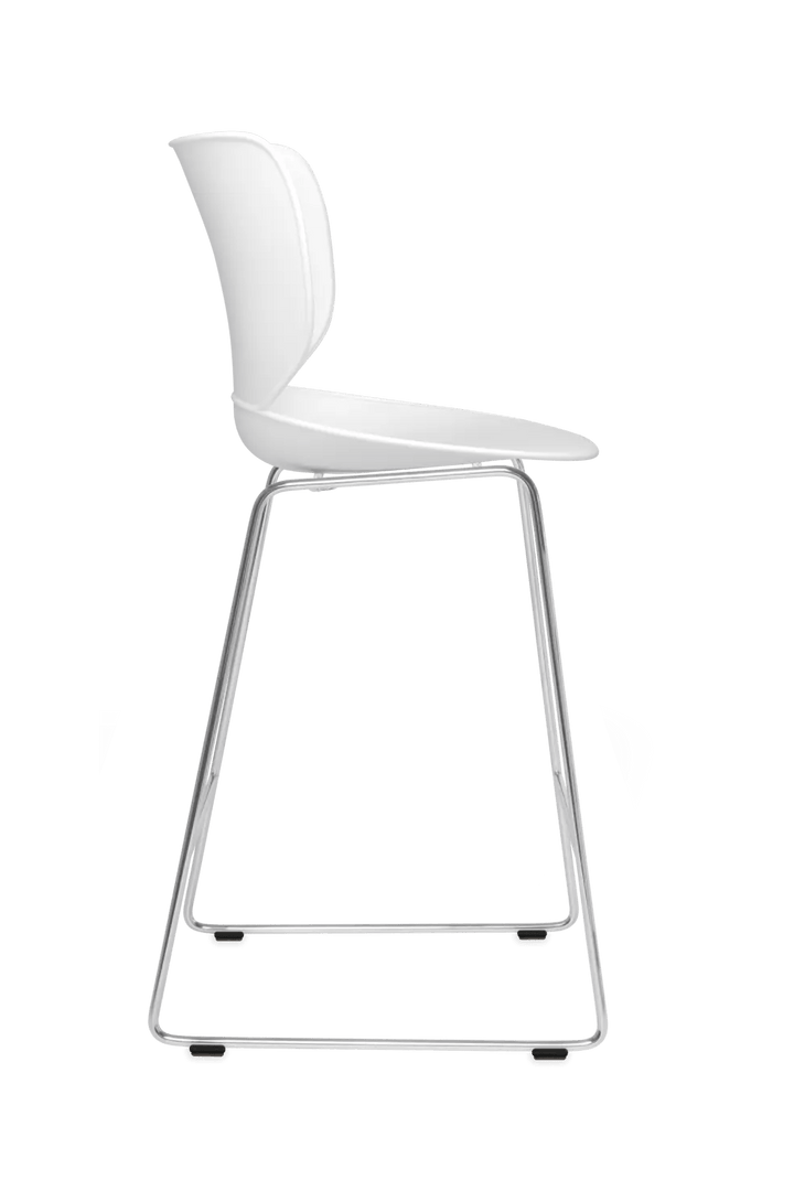 Hana Bar Stool Un - Upholstered Set of 2 - Moooi Stools + Benches + Ottomans - Black - Black - High - HORNE