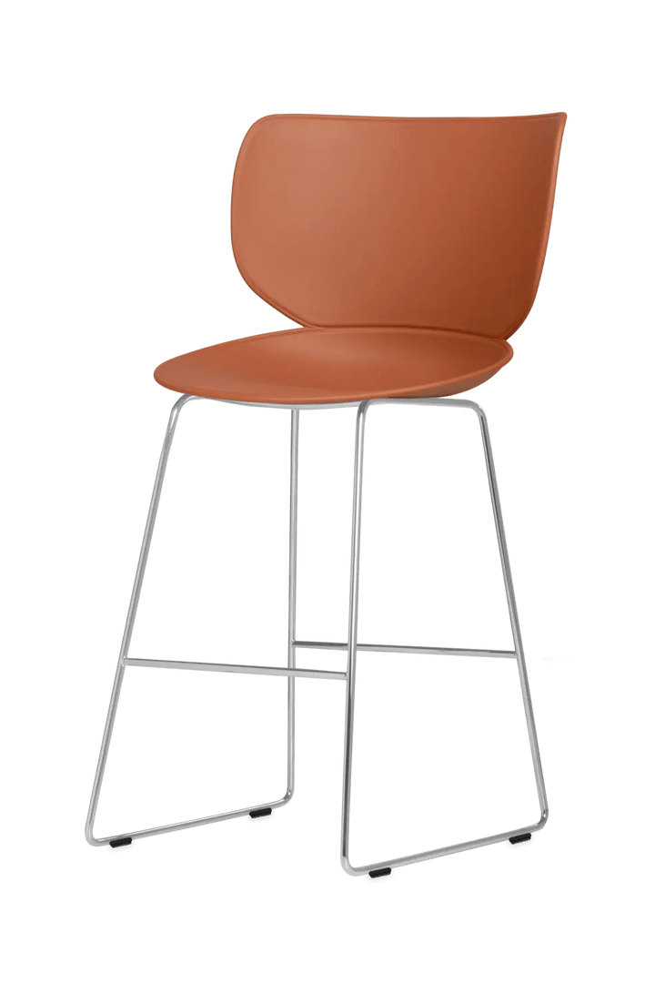 Hana Bar Stool Un - Upholstered Set of 2 - Moooi Stools + Benches + Ottomans - Black - Black - High - HORNE