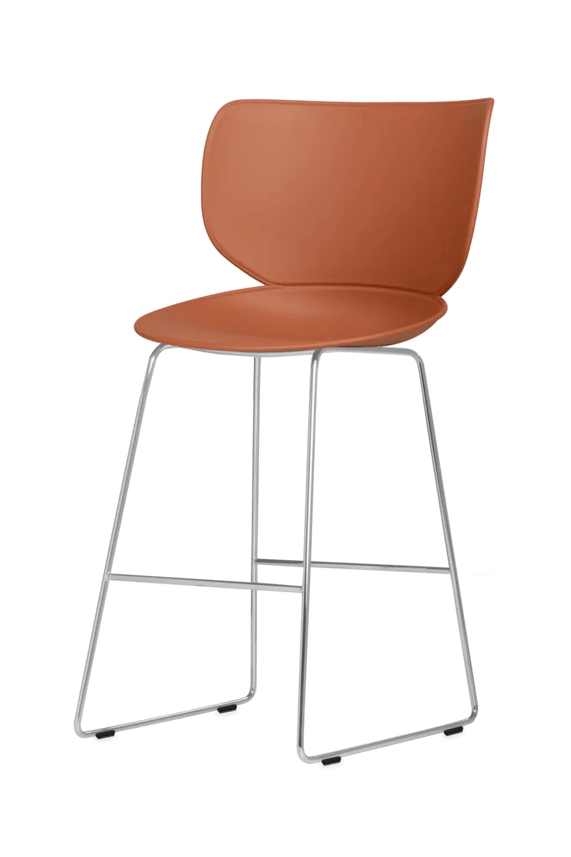 Hana Bar Stool Un - Upholstered Set of 2 - Moooi Stools + Benches + Ottomans - Black - Black - High - HORNE