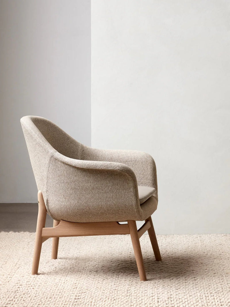 Harbour Lounge Chair - Audo Copenhagen Chairs - Black Painted Oak - Dakar 0842 - HORNE