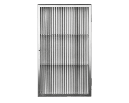 Haze Wall Cabinet - Ferm Living Storage + Organization - Black - Reeded - HORNE