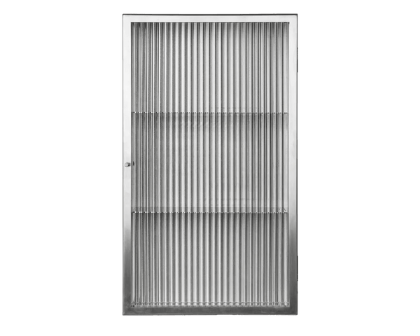 Haze Wall Cabinet - Ferm Living Storage + Organization - Black - Reeded - HORNE