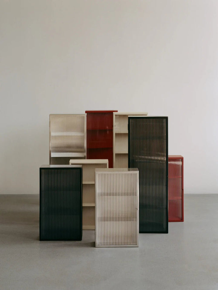Haze Wall Cabinet - Tall - Ferm Living Storage + Organization - Stainless Steel - HORNE