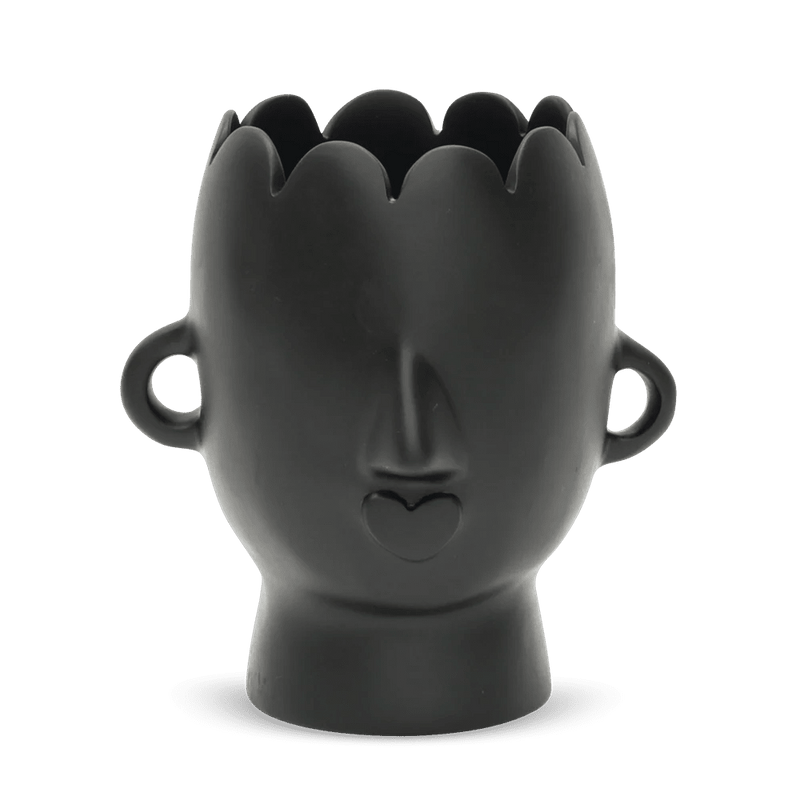 Heads Feminine Vase - Tina Frey Decorative Objects - Black - HORNE