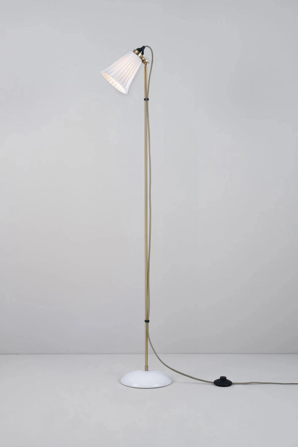 Hector Medium Pleat Floor Light - Natural - Original BTC Floor Lamps - Grey - HORNE