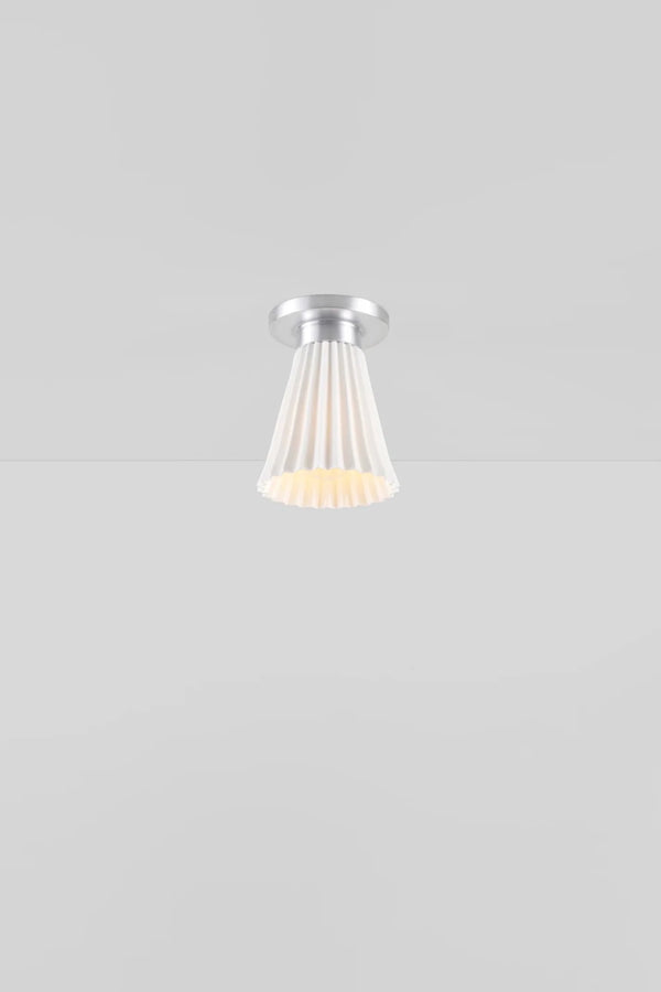 Hector Pleat Medium Ceiling Light - Original BTC Floor Lamps - Brushed Aluminum - HORNE