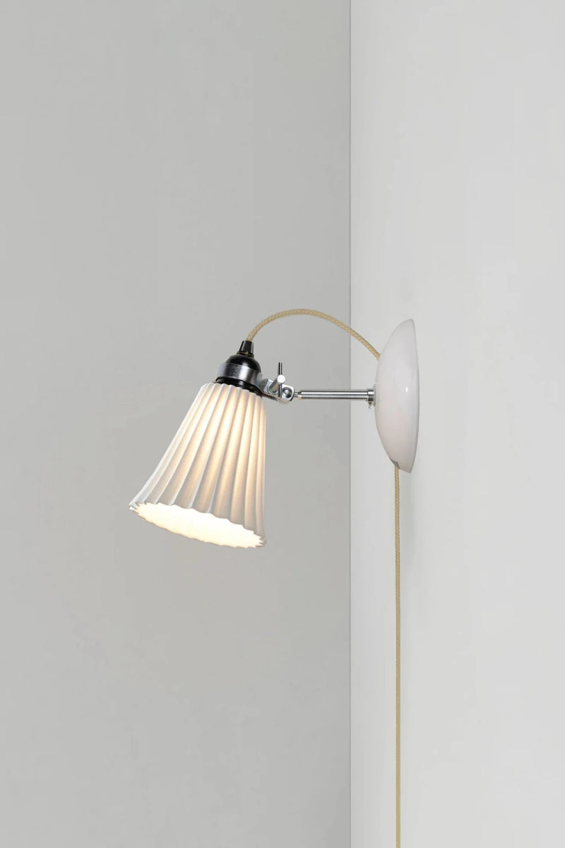 Hector Pleat Medium Wall Light - PSC - Original BTC Wall Sconces - Silver - HORNE