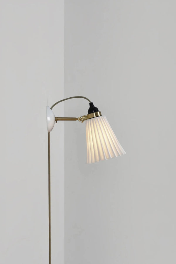 Hector Pleat Medium Wall Light - PSC - Original BTC Wall Sconces - Brass - HORNE