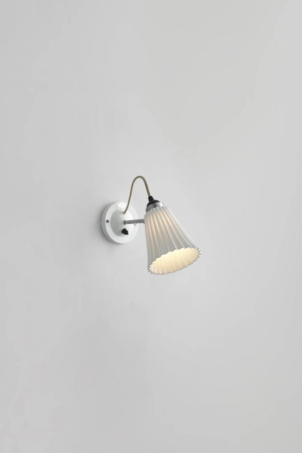 Hector Pleat Medium Wall Light - Switched - Original BTC Wall Sconces - HORNE