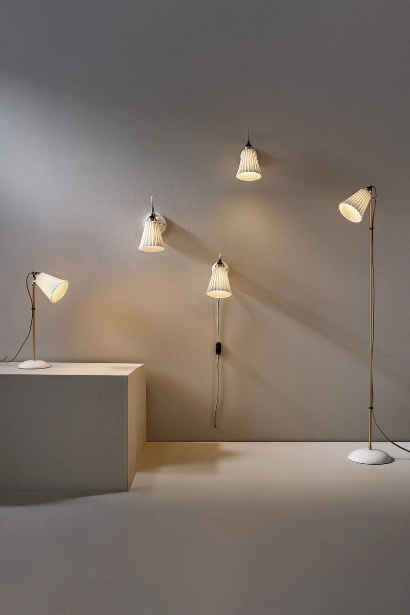 Hector Pleat Medium Wall Light - Switched - Original BTC Wall Sconces - HORNE